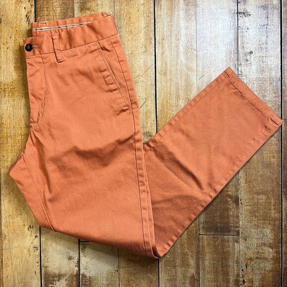 Zara Pants Mens size 29 copper orange trouser slacks business office Formal - Picture 3 of 8